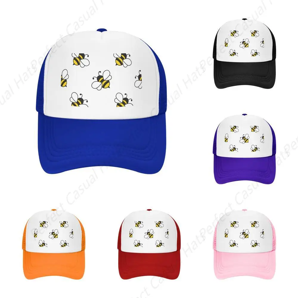 

Hot-Selling Cute Cartoon Bee Hat Adult Funny Baseball Cap Funny Mesh Trucker Hat Adjustable Sun Protection Snapback Hat Unisex