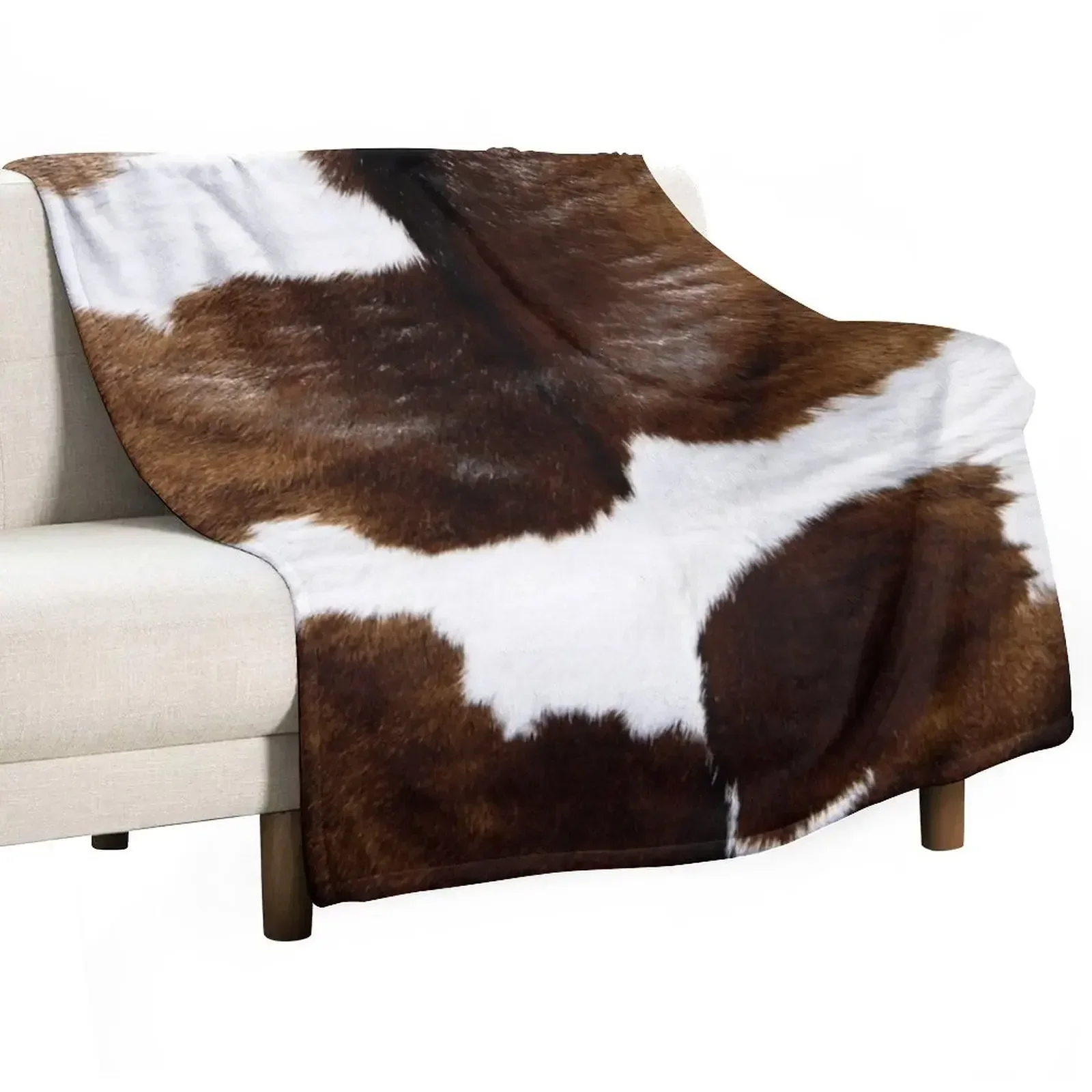 

Luxury cowhide, animal skin fur print Throw Blanket Multi Use Warm Blanket for Living Room Bedroom