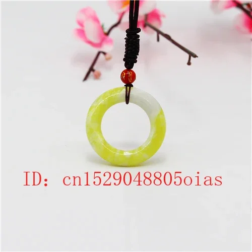 

Natural Chinese Jade Pendant Necklace Charm Jewelry Double-sided Carved Amulet Fashion Accessories Gifts for Her