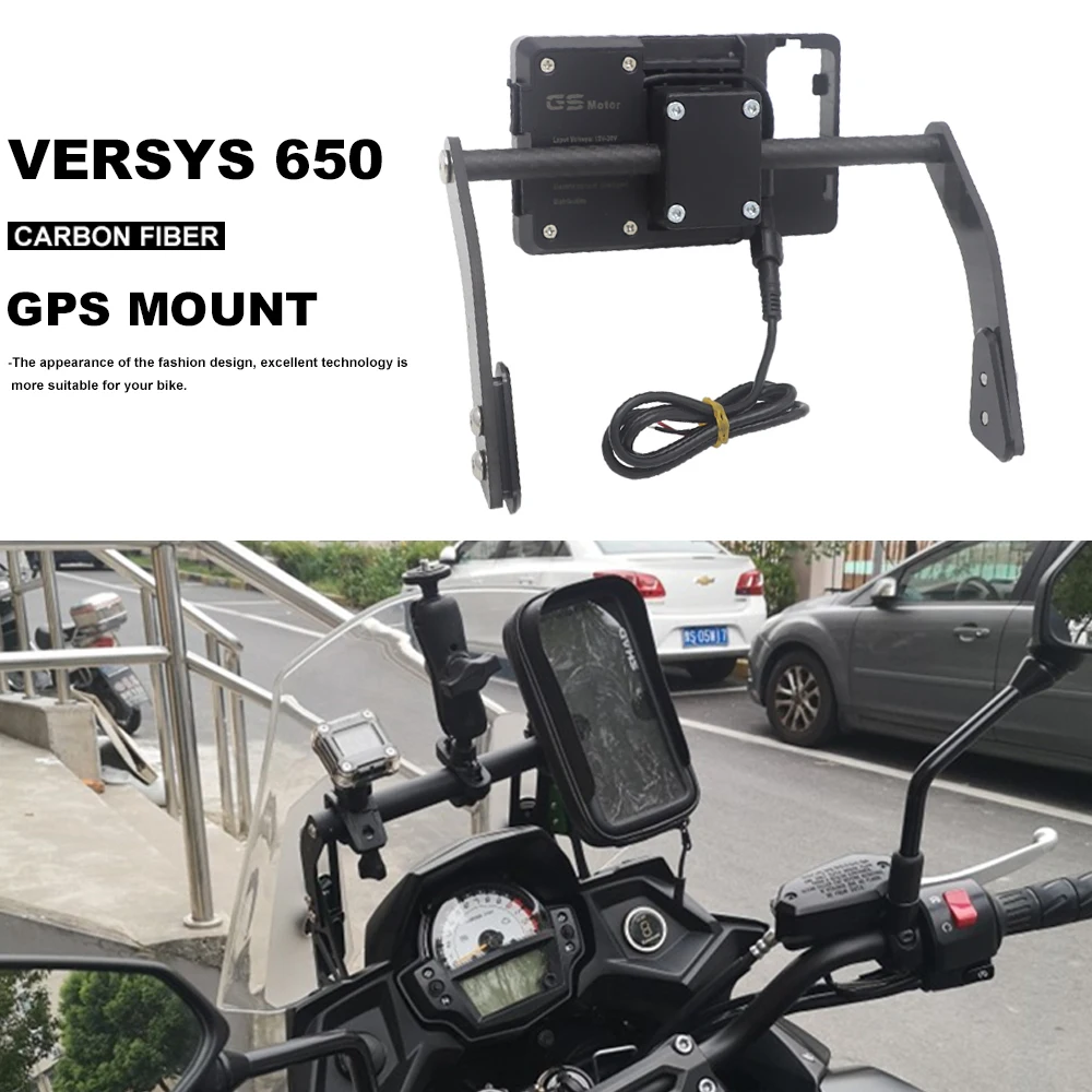 Motorcycle Bracket Mobile Navigation Bracket GPS For Kawasaki Versys 650 KLE650 Versys650 KLE 650 Universal Bracket 2021 2020