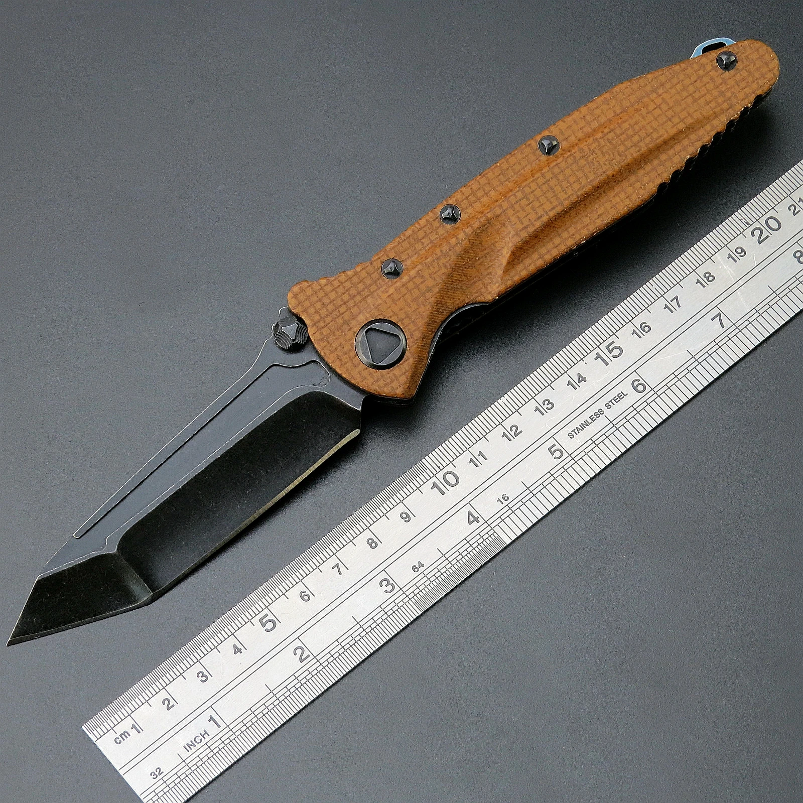 

Eafengrow EF55 Folding Knife D2 Steel Blade Micarta /G10 Handle Scales Folder for Outdoor Camping Working EDC Tool Knifes