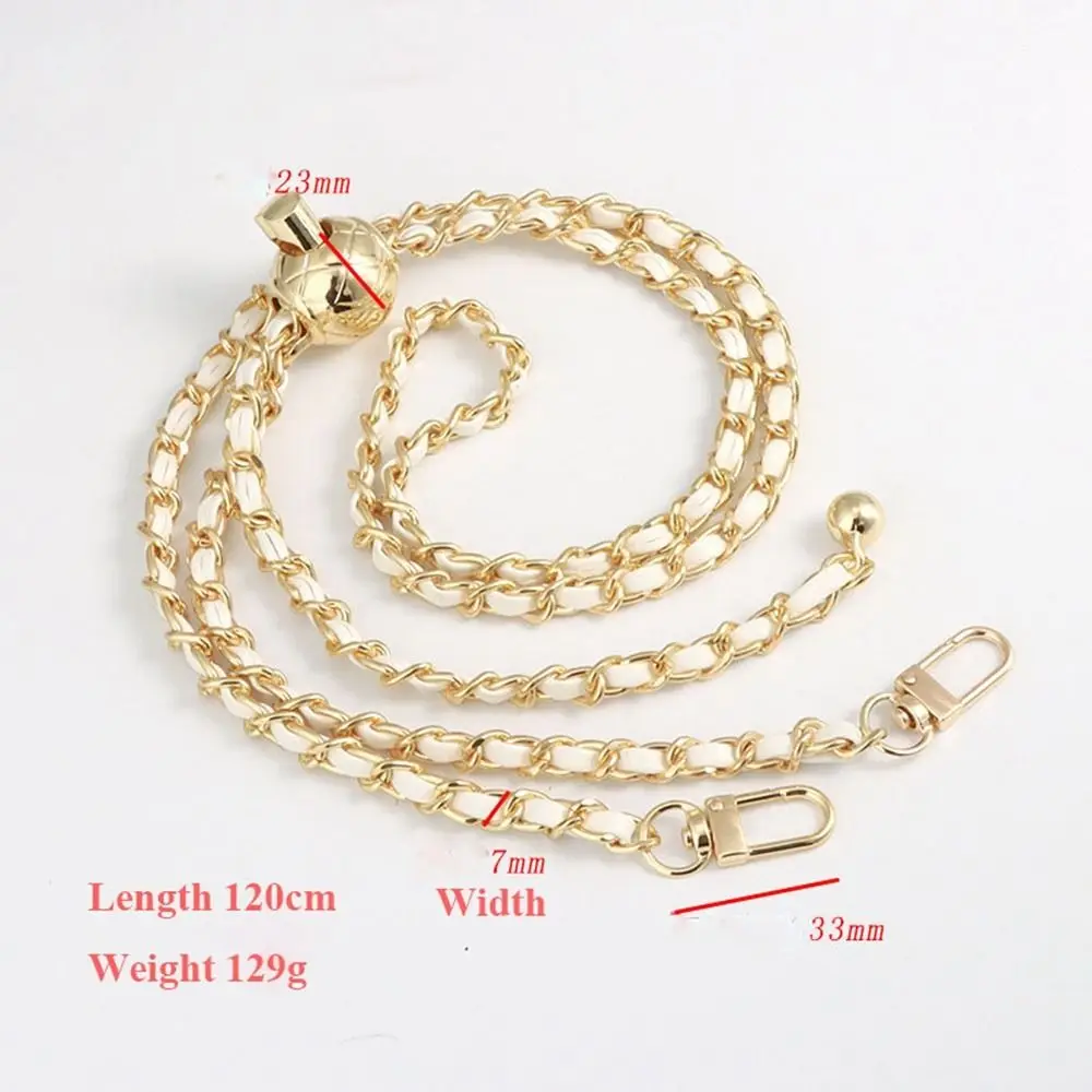 Small Golden Balls Chain High Quality 1.2m Metal Non-fading Adjustable Chain High-end Shoulder Strap Bag Accessories