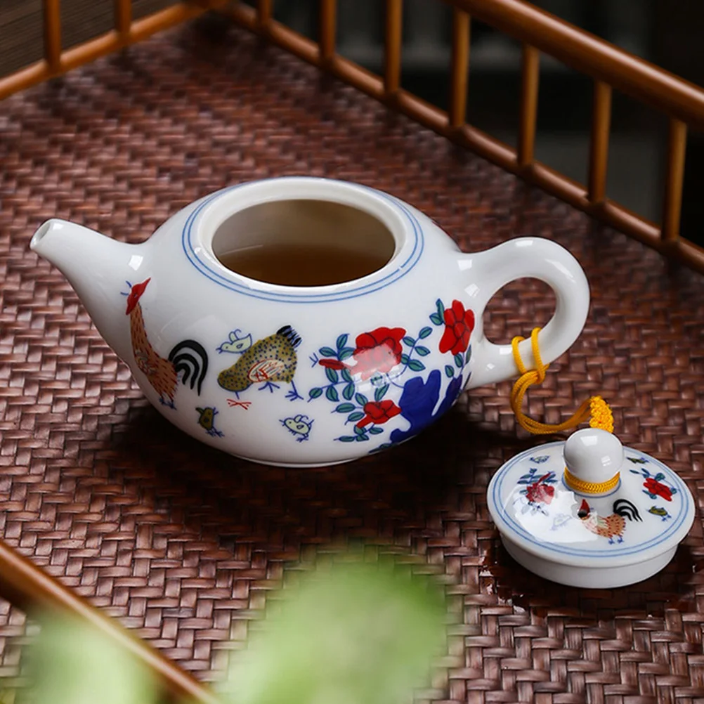 

1Set Ceramic Dousai Jiggong Cup Tea Pot Strong Heat Resistant Large Capacity Teacups Set Suitable for Friends Gathering and