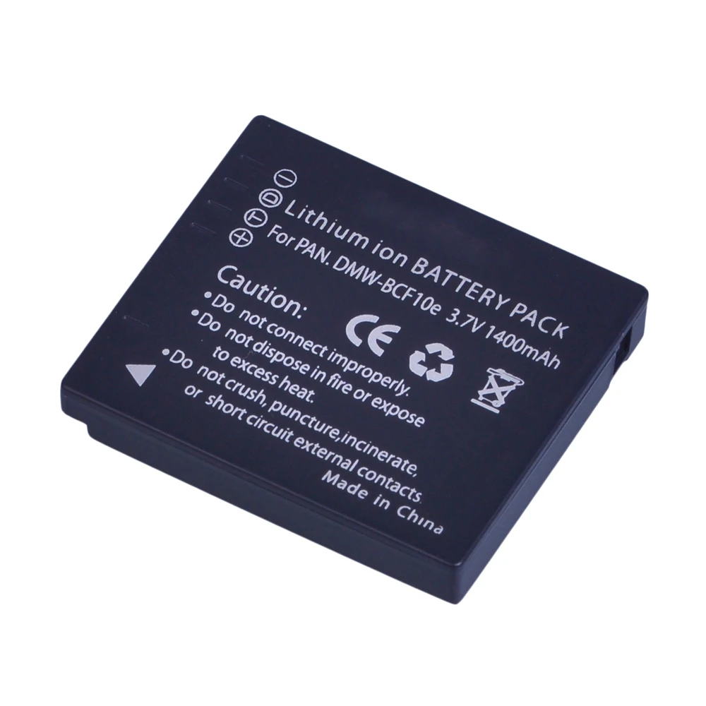 DMW-BCF10 BCF10E BCF10PP Battery for Panasonic DMC-F3 F2, DMC-FH1, DMC-FS10 FS62 DMC-FT4 DMC-FX75 Camera Replace CGA-S/106C 106B