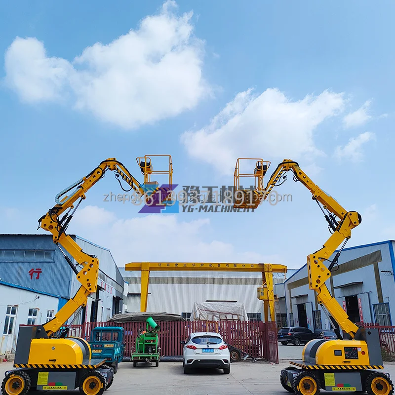 16m 18m Telescopic Towable Self Propelled Articulated Cherry Picker Spider Boom Lift Aerial Work Platform
