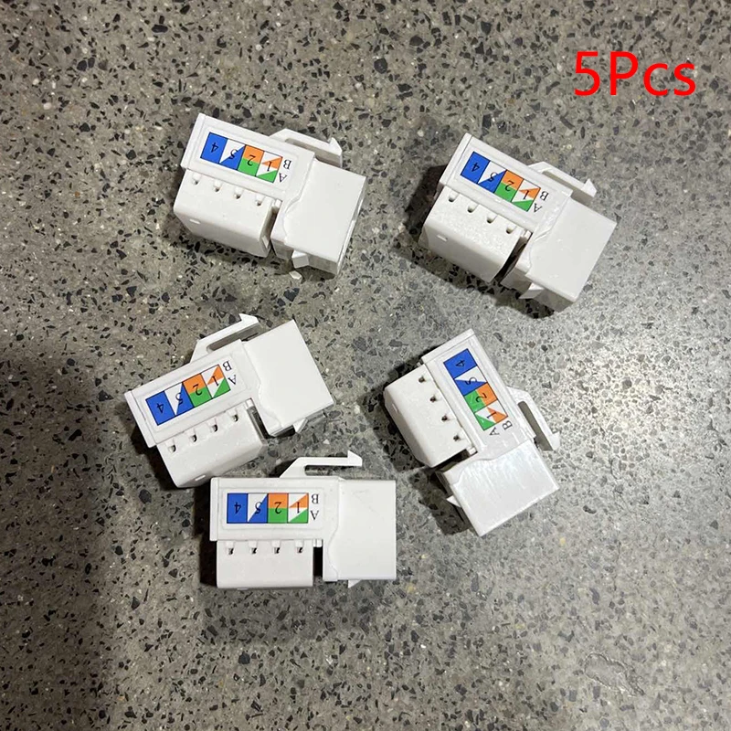 5Pcs CAT6 RJ45 110 Punch Down Keystone Computer Module Network Ethernet Jack