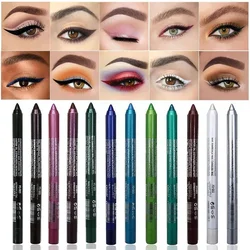 Heallor Waterproof Eyeliner Gel Pencil Red Brown White Ultra-slim Pencil Makeup Pigment Eyes Lasting Wr Soft High Professional Z