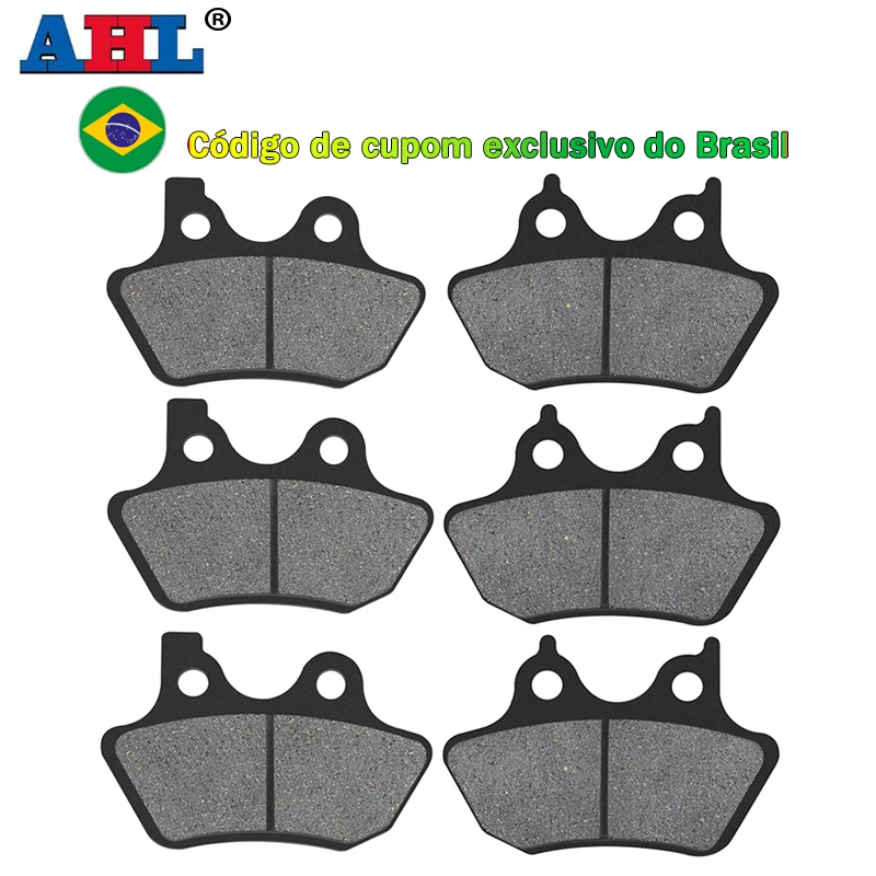 Pastilha de freio dianteiro e traseiro para motocicleta, para harley touring electra road king street glide flhr flht flhx flhtcu v-rod vrsca vrscb
