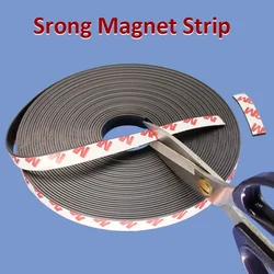Cinta magnética autoadhesiva Flexible, cinta magnética de goma, longitud de 39,37 pulgadas