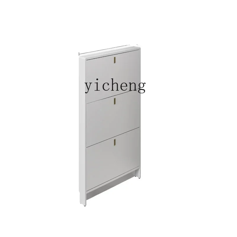 ZZTQH ultra-thin solid wood shoe cabinet, very narrow door entry, simple modern small apartment household door entrance cabinet