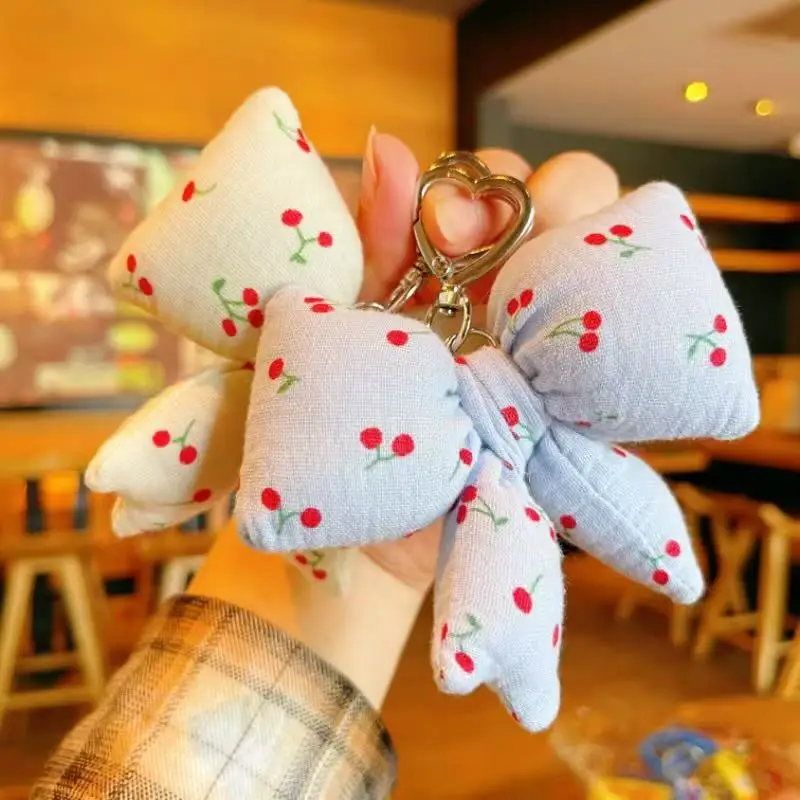 

Корейский хлопковый ремешок для телефона с пышным цветком, милый брелок с пряжкой в виде сердца, праздничная сумка для ключей, очаровательный рождественский подарок, сувениры для вечеринки
