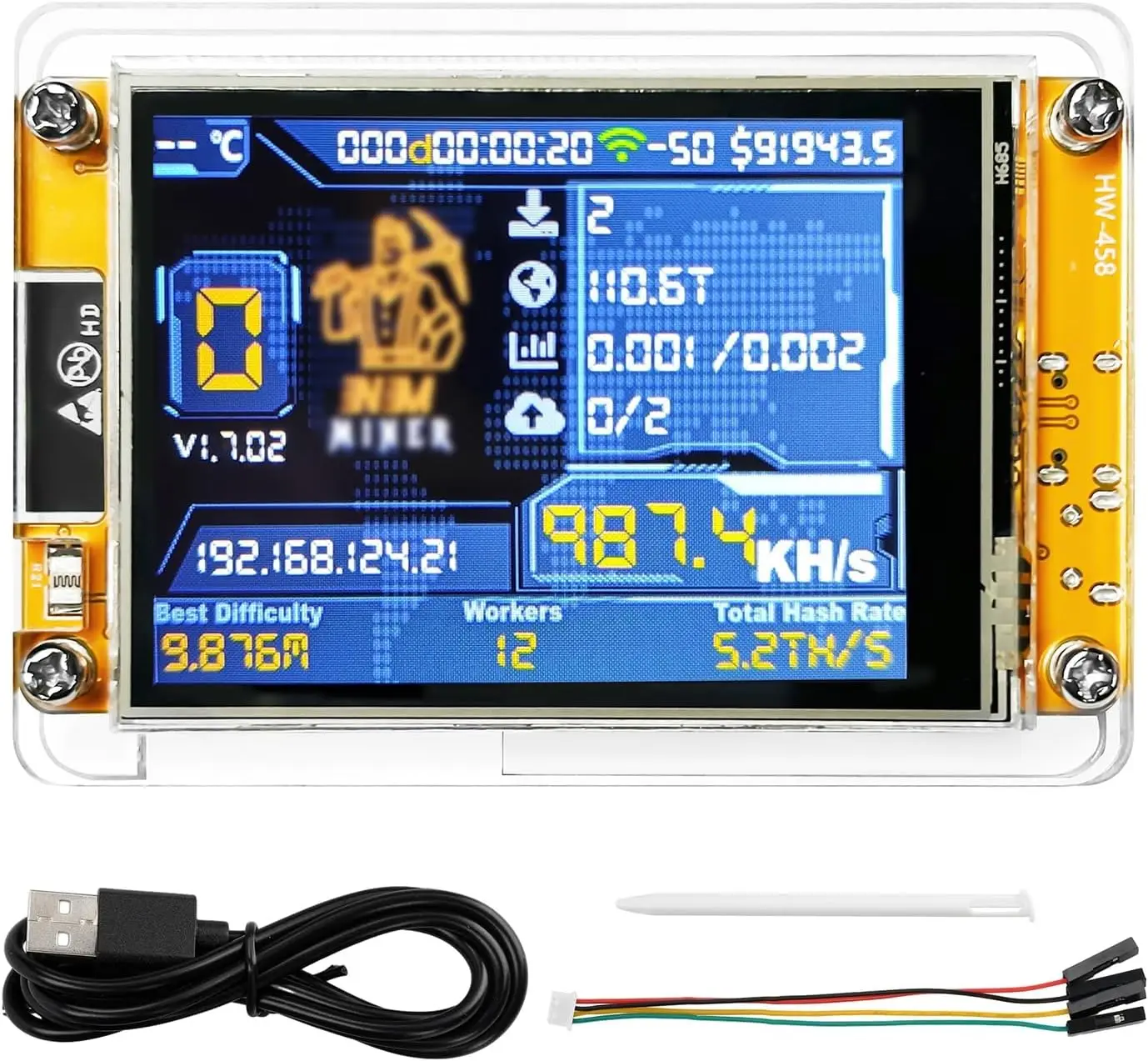 Bitcoin Miner NerdMiner V2 ESP32 Development Board 2.8