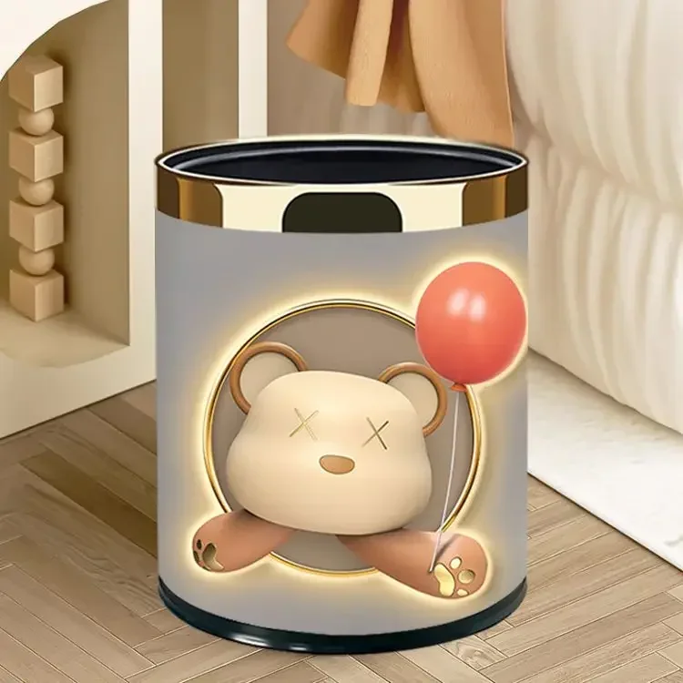 Trash Can, Living Room, Household, Light Luxury,  Doll, Kitchen, Double Layer, High Value, Sanitary Bucket, Paper Basket