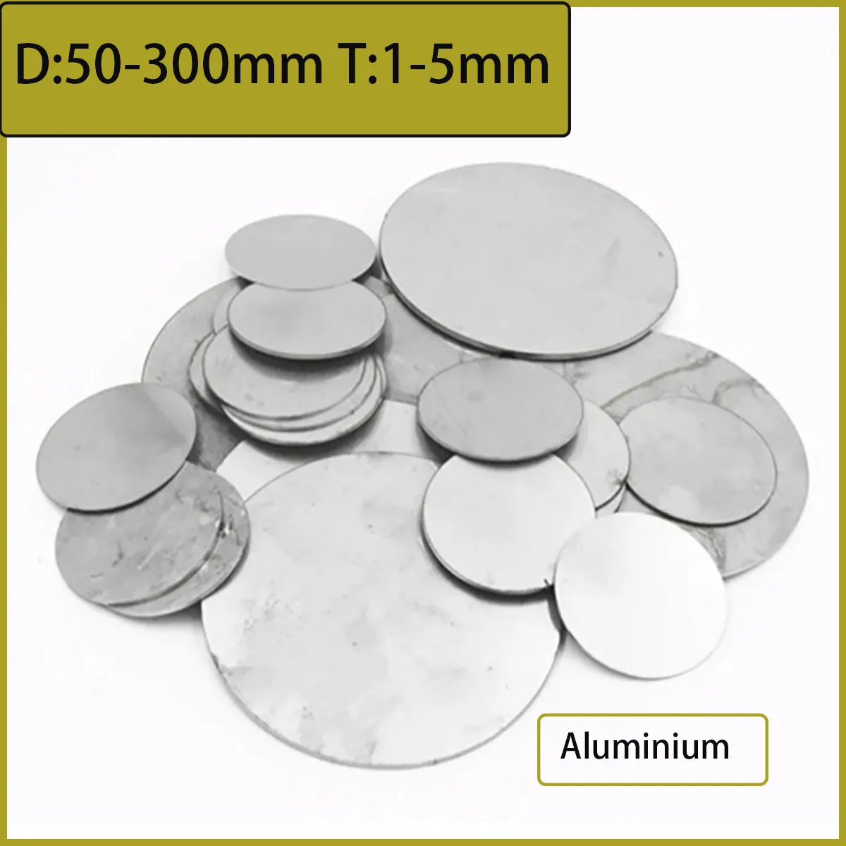 50-300mm Dia Aluminum Round Plate- 1-5mm Thickness Custom Laser Cut Circular Sheet for DIY Metal