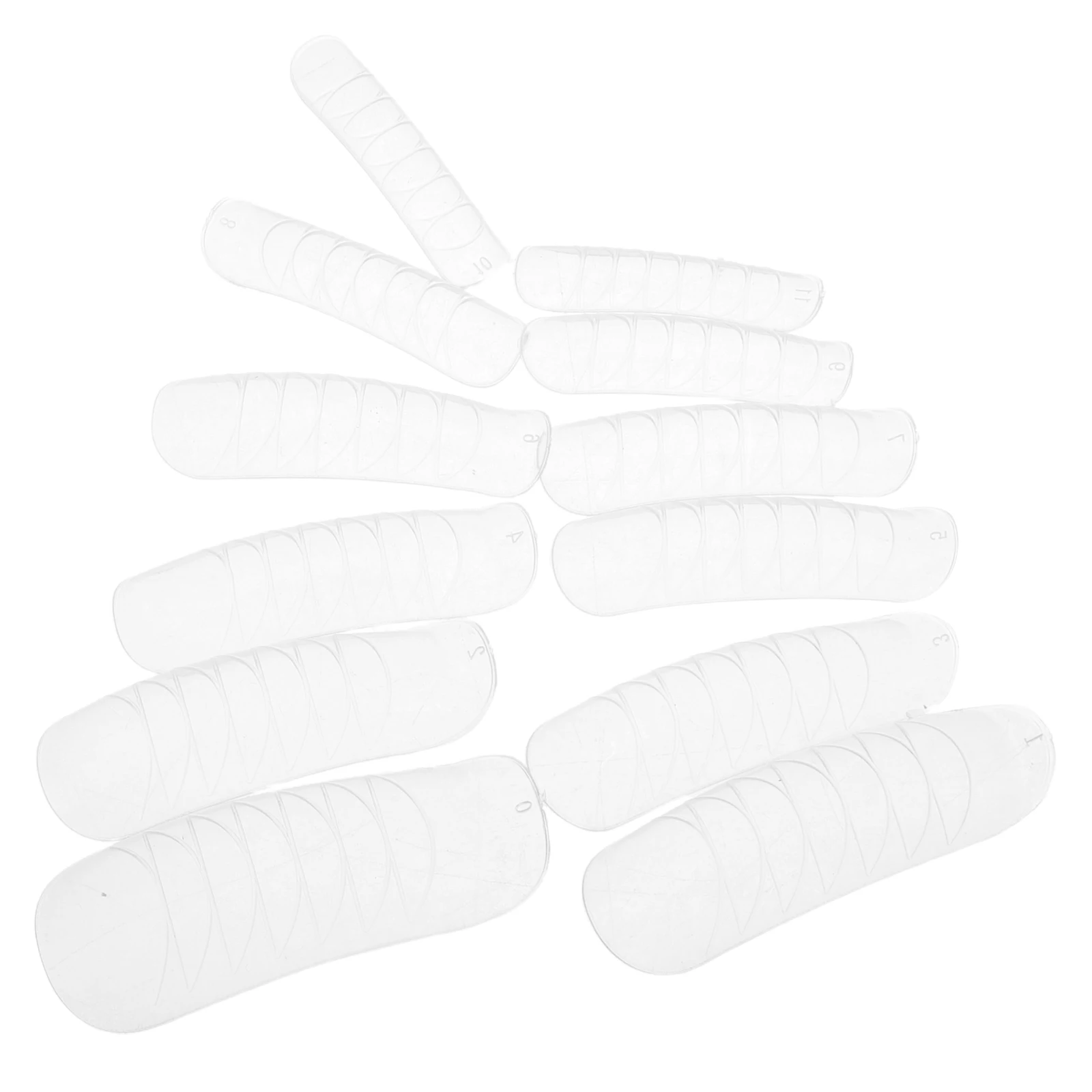 

240pcs Nail Extensions Clear Curved Plastic Long Fake Nails Full Cover Tips Square Shape Easy Apply Kit Sturdy Reliable