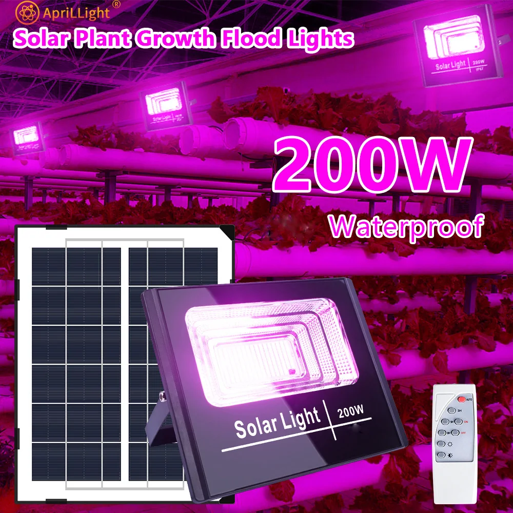 Rośliny Światło 200W Led Solar Grow Light IP66 Phyto Lamp Full Spectrum Bulb Hydroponic Lamp Greenhouse Flower Seed Grow Tent