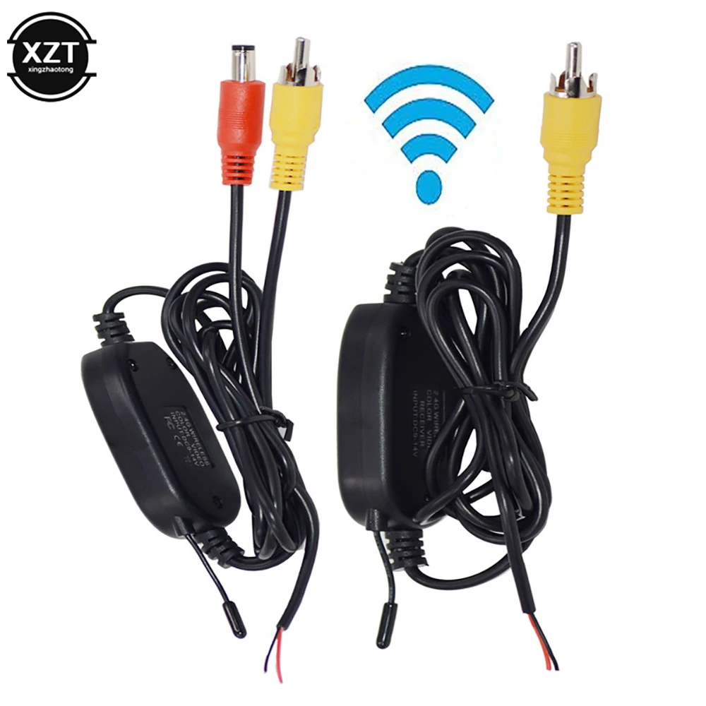 2.4 Ghz Wireless Rear View Camera RCA Video Transmitter & Receiver Kit for Car Rearview Monitor FM Transmitter & Receiver