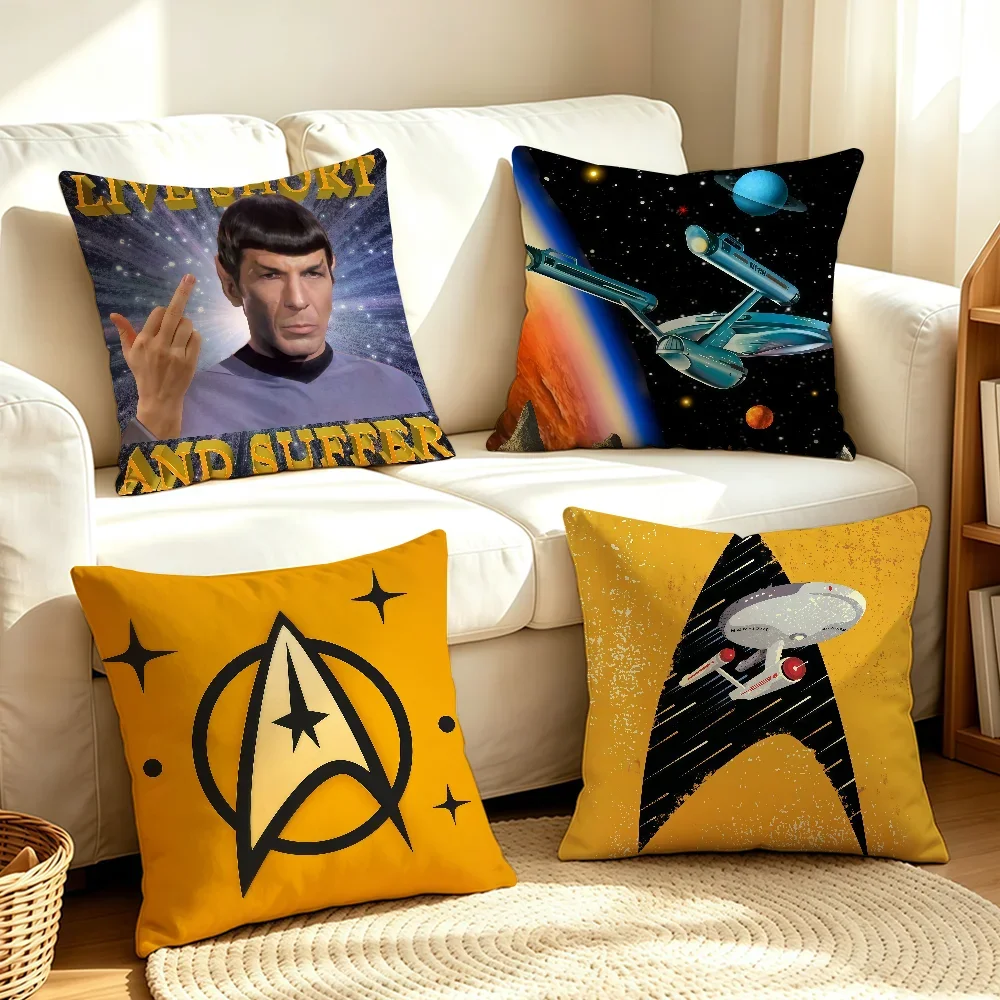 TV S-Star T-Trek-S Cool cushion cover Soft Smooth Pillow Case Hidden Zipper Washable Decorative Couch Office Gift