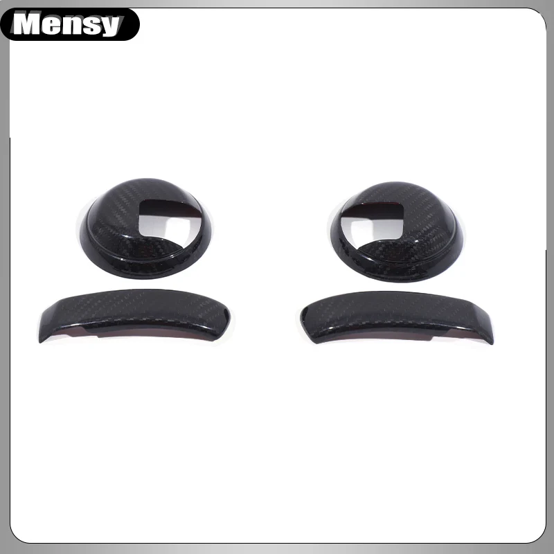 لشركة فيات 500 أبارث 595 2010 + ألياف الكربون مقبض السيارة الداخلي لوحة غطاء الزخرفية الملحقات الداخلية