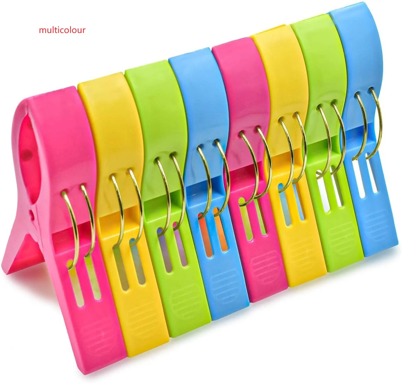 Clips para toallas de playa, soporte para silla, clavijas de plástico para ropa, pinzas para colgar, amarillo, azul, verde, rojo