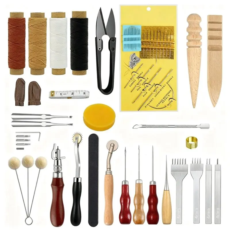

DIY For Leather Crafts Sewing And Stitching Tool Set For Leather Repair And Professional Projects-[A04I Tools]