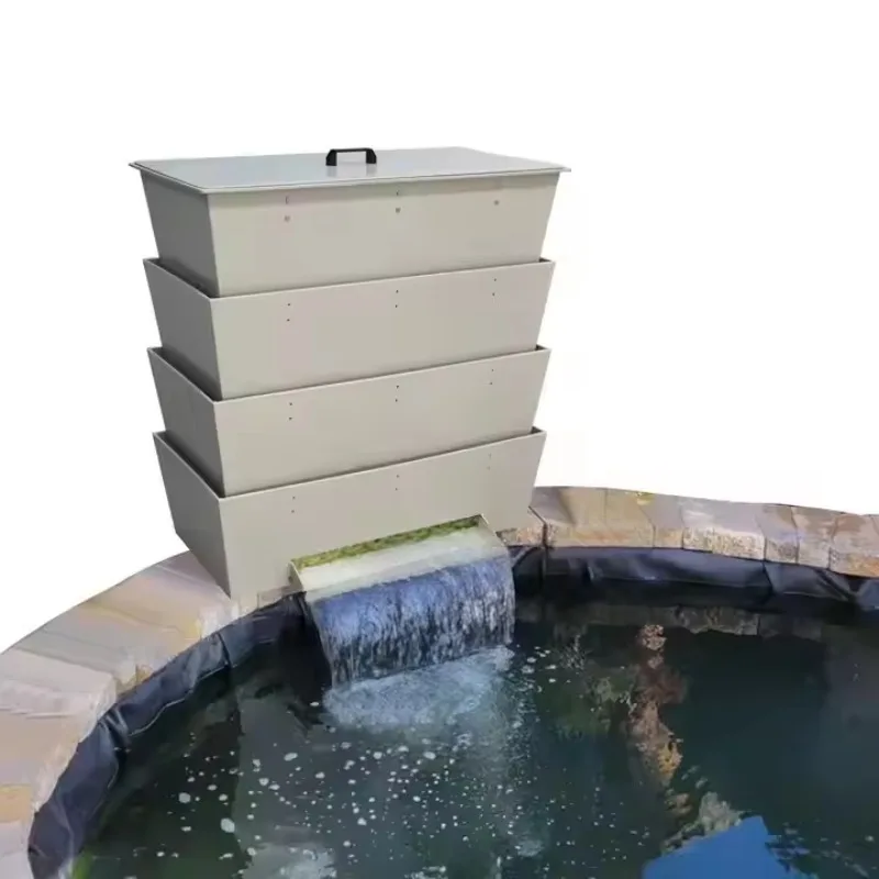 

Система фильтрации для пруда с карпами кои: капельный фильтр, душевой фильтр, насос и напорный бак. Гарантия 1 год.