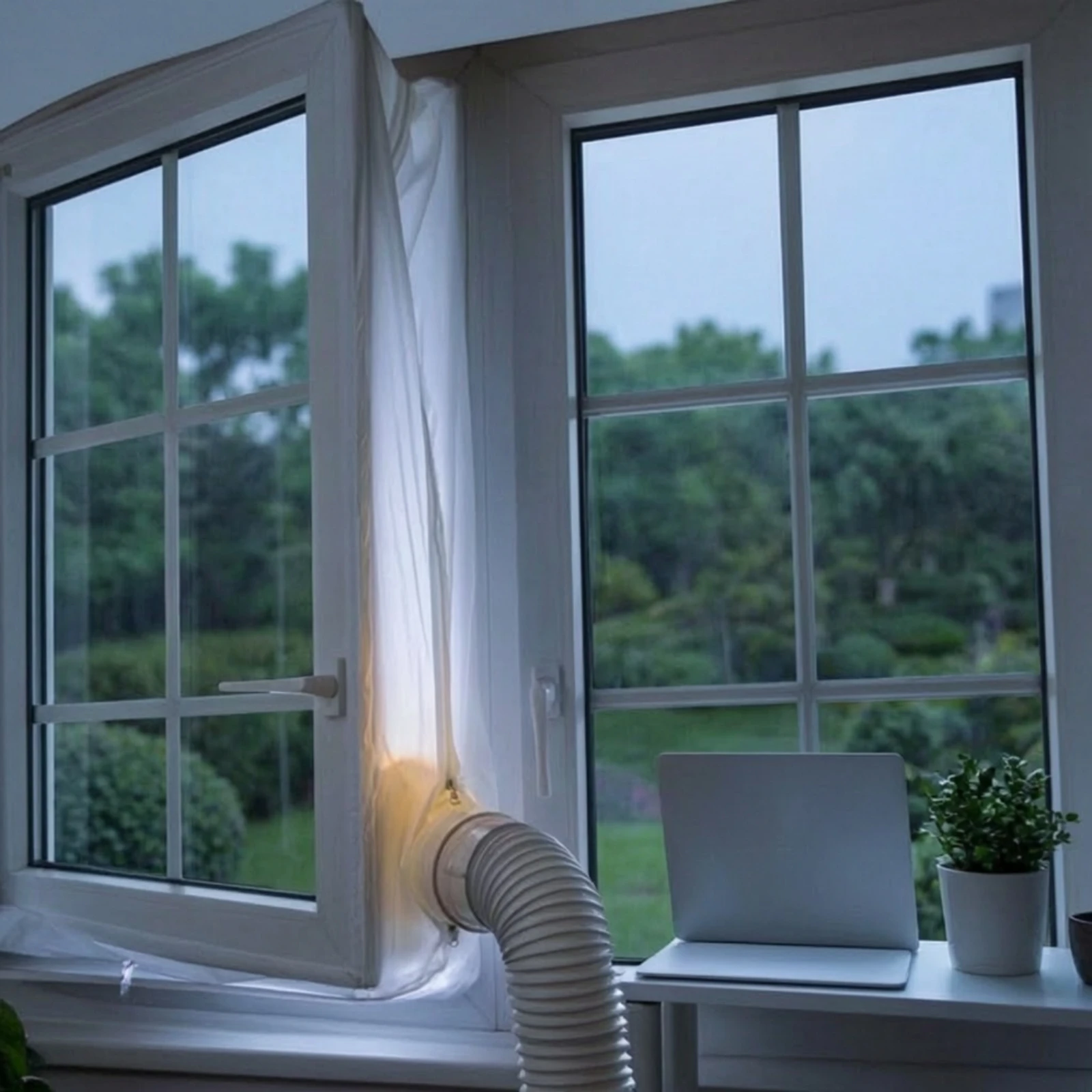 Portable Air Conditioner Window Seal Easy to Install Air Conditioner Window Seal Universal Cloth for Renters, Bedroom, Apartment