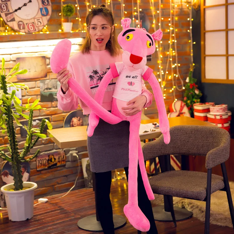 MINISO 50cm~170cm Różowa Pluszowa Lalka Zabawki Śliczny Kreskówkowy Leopard Wypchane Zwierzę Zabawka dla Niemowląt Dzieci Miękka Kawaii Wypchana Lalka Prezent na Boże Narodzenie