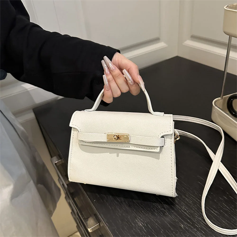 

Женская элегантная деловая повседневная сумка Элегантная структурированная сумка через плечо в стиле ретро с золотой фурнитурой и пряжкой