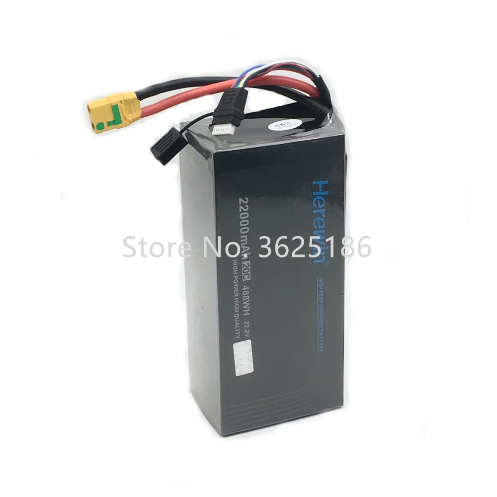 

Herewin 22000mah Battery 6S 22.2v 20C shaft battery 10KG 16L EFT Agricultural plant protection UAV battery