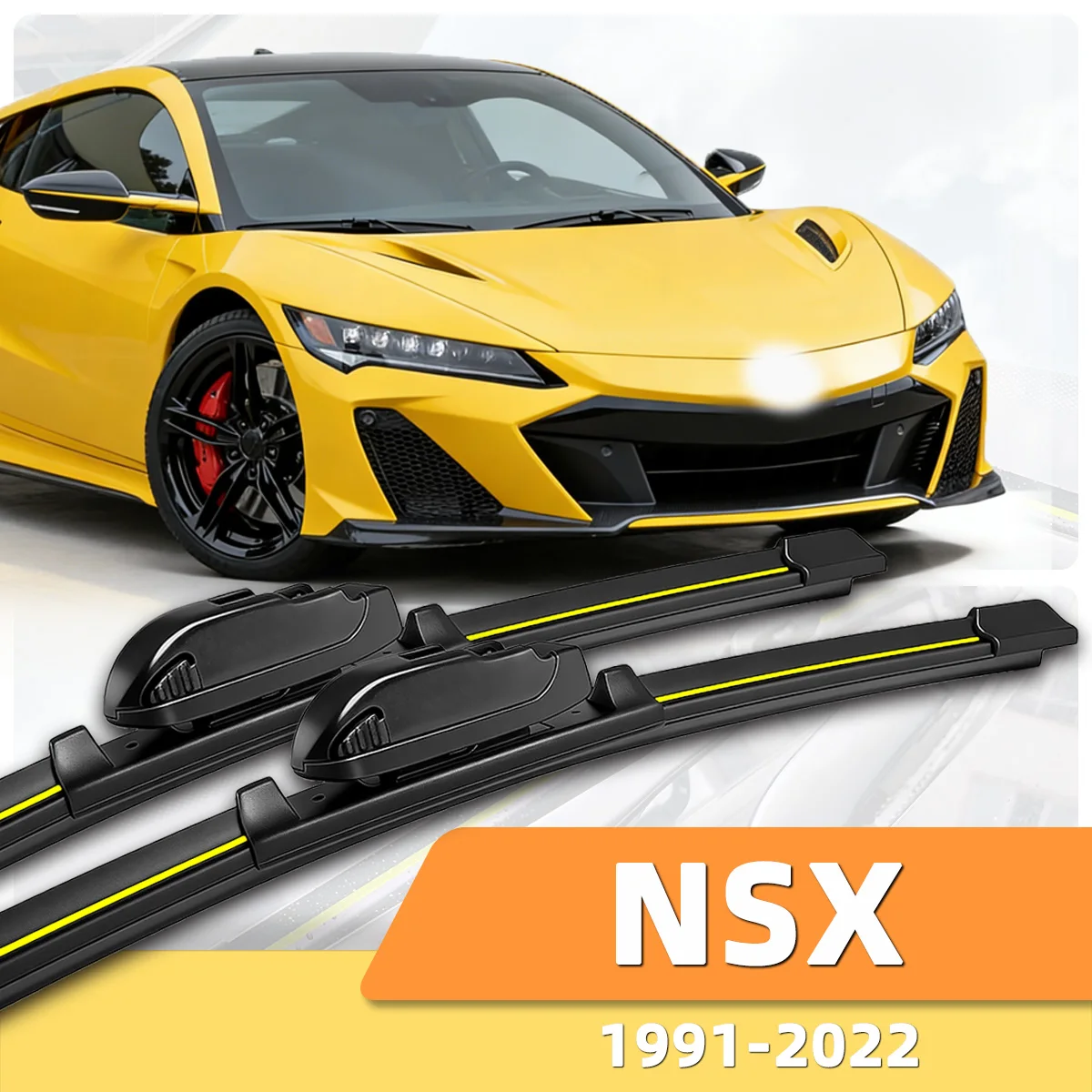 

2PCS Car Windshield Wiper Fit For Acura NSX(1991-2022) Car Windshield Boneless Silent Front Wiper Natural Rubber Strip Auto Part