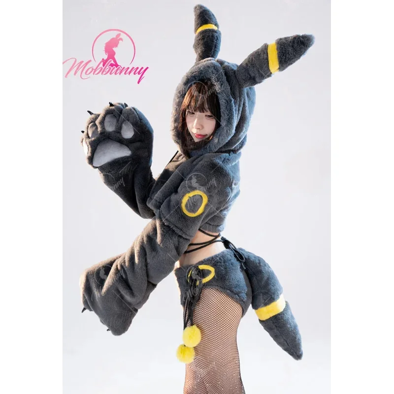 

EE01 Mobbunny PM Derivative Furry Paw Женское сексуальное женское белье Kawaii Плюшевая домашняя одежда Перчатки с капюшоном Топ и бюстгальтер Трусики с S&0Ww