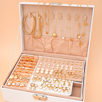 73 Pcs/Set Fashion Wide Face Earrings Necklaces Bracelets Ankles Rings Fashion Combinations Jewelry Sets For Women's Gifts NoBox