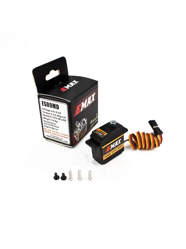 EMAX ES09MD Servo numérique en métal 14.8g Servo étanche avec engrenages pour voiture RC hélicoptère bateau avion accessoires