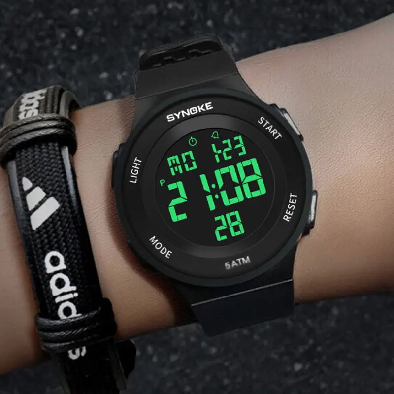 Silicone Ladies Watch Women\'s Outdoor Sports Watch Electronic Watches LED Digital 50m Waterproof Clock Men Relogio Feminino 2022