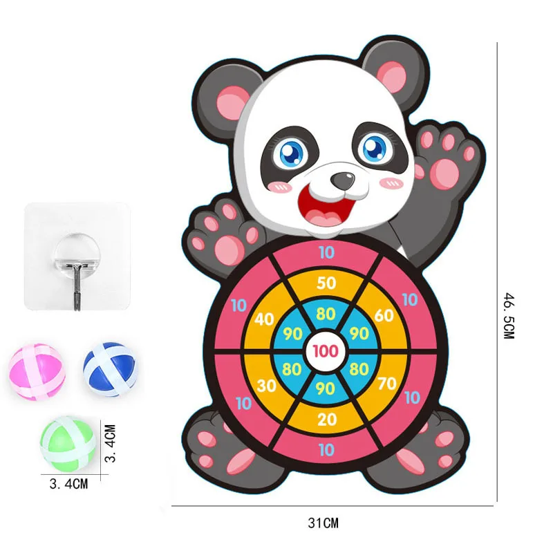 Child Montessori Toys for Kids 2 to 4 Years Old Cartoon Animal Dart Board Sticky Ball Family Interactive Educational Toys Baby