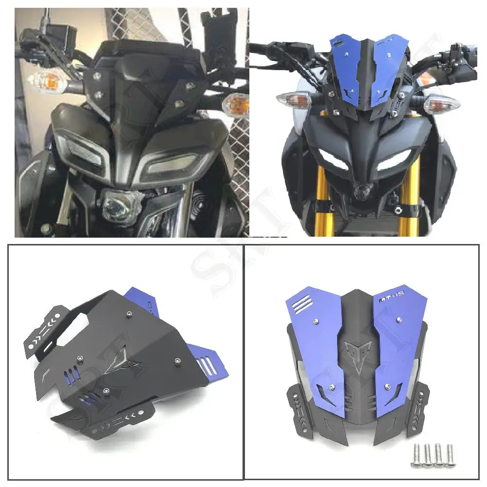 Fit For Yamaha MT 15 MT15 Motorcycle Accessories Windshield Front Windscreen CNC Aluminum Deflector Cover MT-15 2018-2020