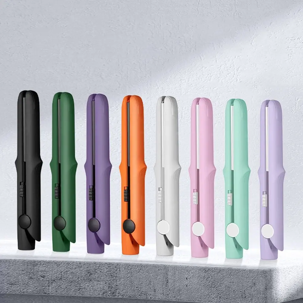 2-in-1 Mini Curling Wand & Flat Iron Hair Straightener, Mini Dual Purpose Curling Iron for Short Hair, Travel Size Curling Iron