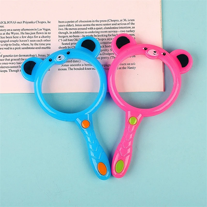 1Pc Cartoon Animal Magnifying Glass Exploration Learning Educational Toys Magnifier Kids Science Experiment Toys Kids Gift