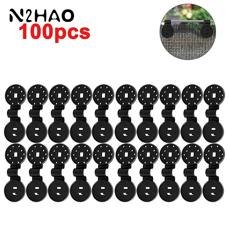 100Pcs Shade Cloth Plastic Clips Sun Shade Net Clips Greenhouse Fabric Fixing Clamps Grommet Fence Netting Hook