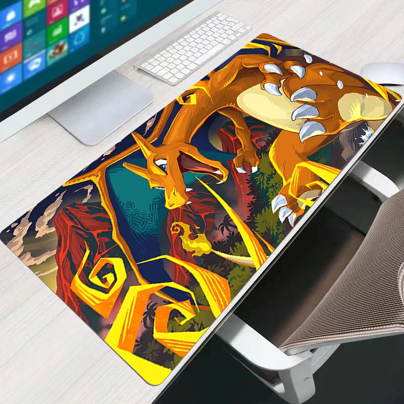 

Exquisite Mouse Pad Computer P-Pokemon Charizard Gaming Anime Mousepad XXL Desk Mat Carpet Keyboard Gamer Accessories Table Pad