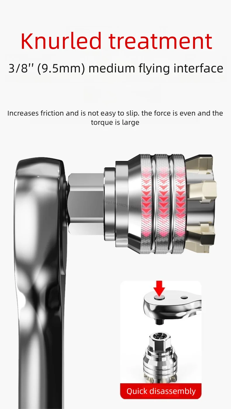 Ferramenta de chave de conversão multifuncional ajustável de manga mágica hexagonal universal para reparo e manutenção doméstica