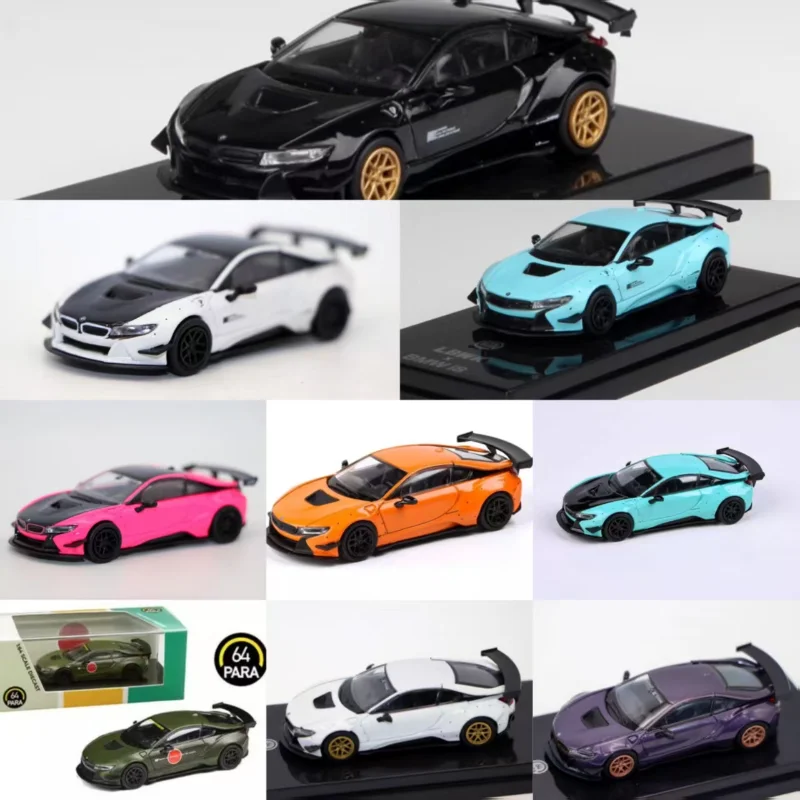 

Литой под давлением PARA64 масштаб 1:64 BMW I8 Sports LBWK широкий корпус модифицированный сплав модель автомобиля Коллекционная игрушка в подарок сувенир дисплей орнамент