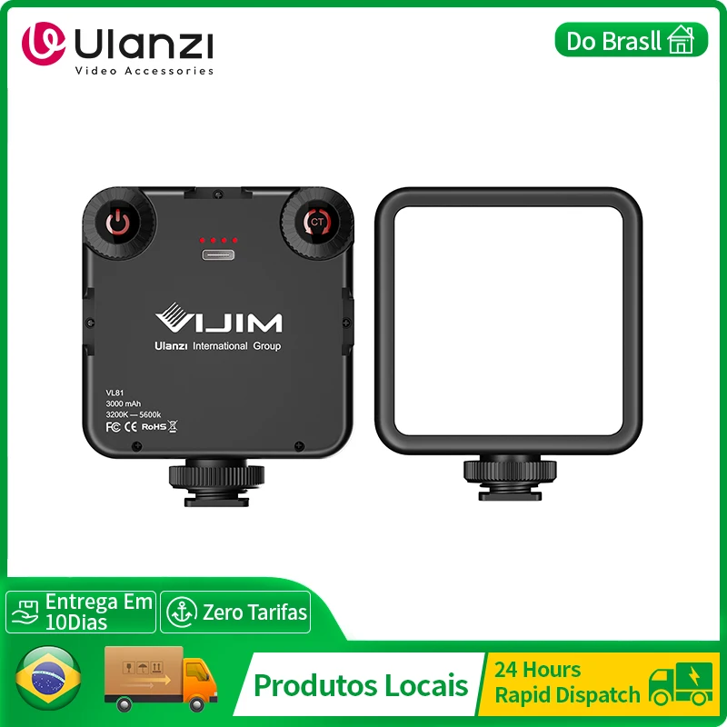 Ulanzi Vijim VL81 Mini LED Video Light On Camera Photo Studio Lighting Soft Diffuser Tiktok Youtube Livestream Vlog Light