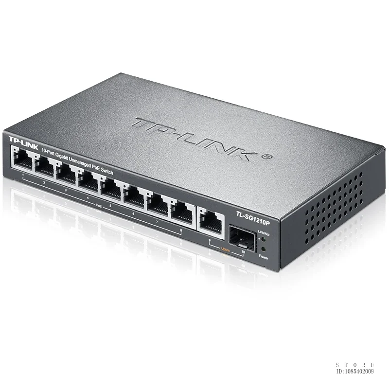 Imagem -05 - Tp-link-steel Shell Design Divisor de Cabo de Rede Internet Splitter Gigabit Completo Portas Poe Switch 8gepoe 1ge Mais 1sfp Tl-sg1210p