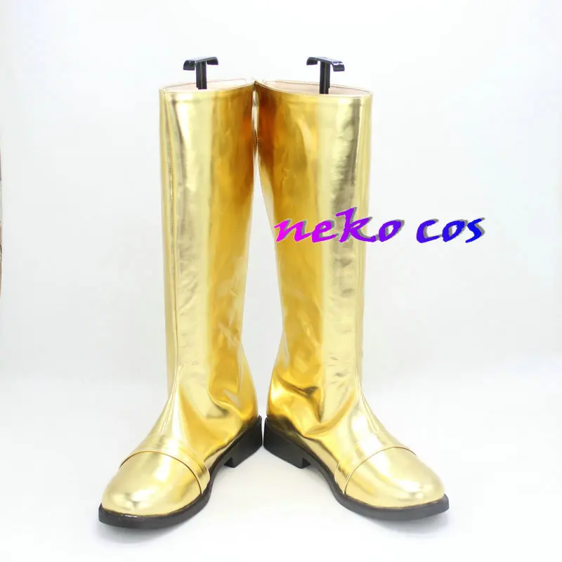 

nekocos Kikai Sentai Zenkaiger Kaitai Kaiser gold shoes boots Cosplay Costume Custom Size