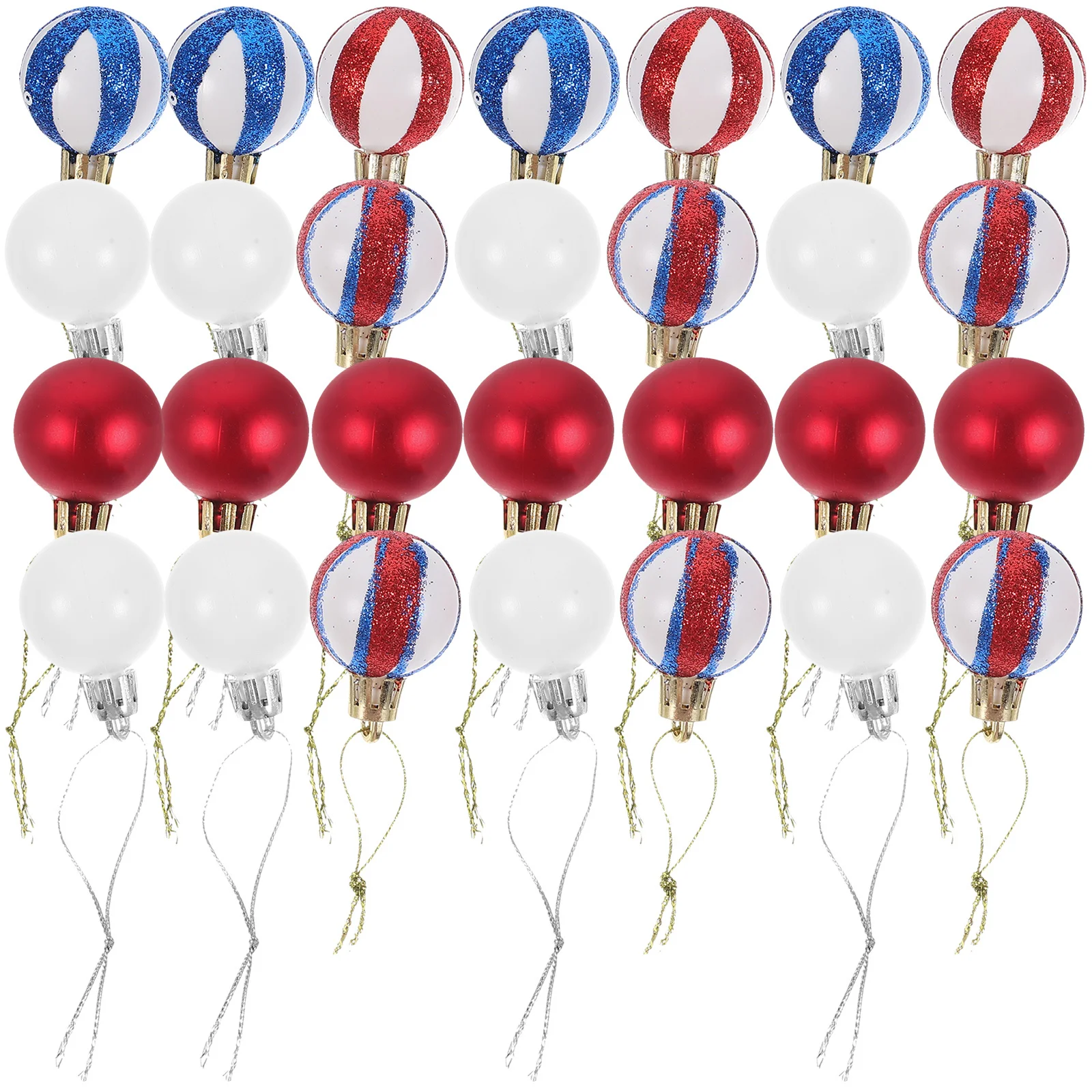 

54pcs National Day Ball Pendants Independence Day Hanging Ornaments Party Decor Tree Patio Windows Doors 4Th Of July Decoration