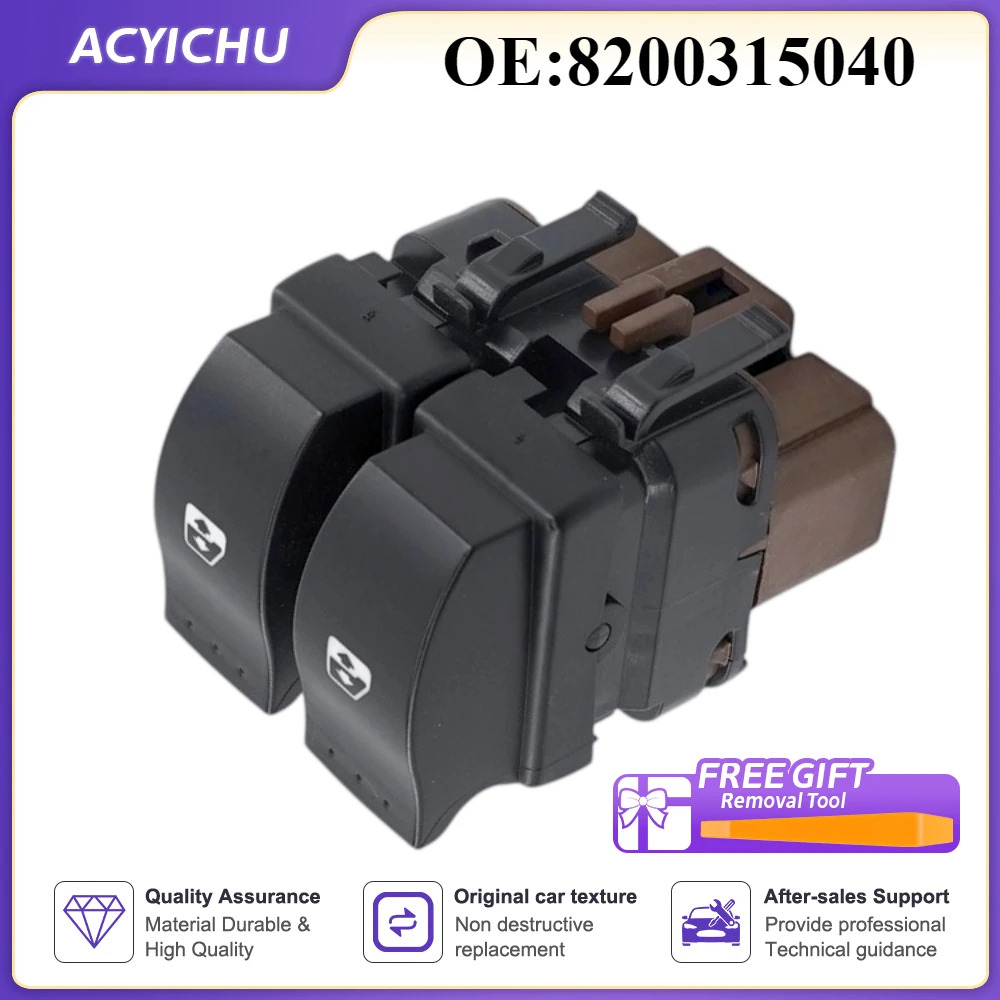 2 Button Electric Window Lifter Switch 8200315040 For Renault Megane II Grand Scenic II Espace IV Baujahr 2002-2016