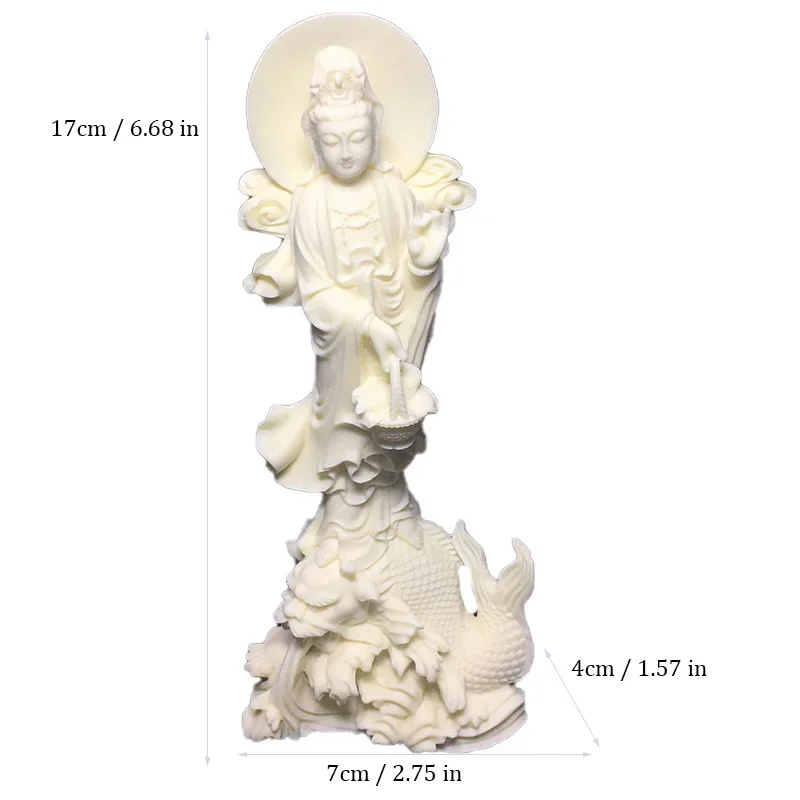 Turtle Fish Guanyin Bodhisattva  Characters Statue- Chinese Buddha Statues -Home  Room Office Feng Shui Statues