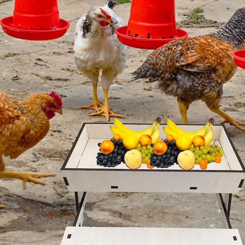 Chicken Picnic Table Large No Waste  Chicken Feeder Poultry Feder Table Chicken Coop Duck Squirrel And Rabbit Watering Supply